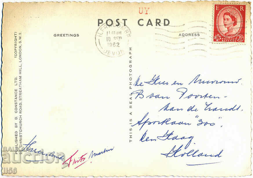 Great Britain/England - Devon - Ilfraquom - resort - 1962 with price 0.90 BGN | € 0.46 Great Britain/England - Devon - Ilfraquom - resort - 1962 with price 0.90 BGN | € 0.46