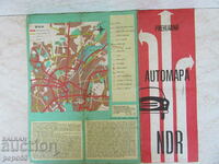 MINI MAP OF THE FORMER GDR - 1985. - 28 x 25 cm.