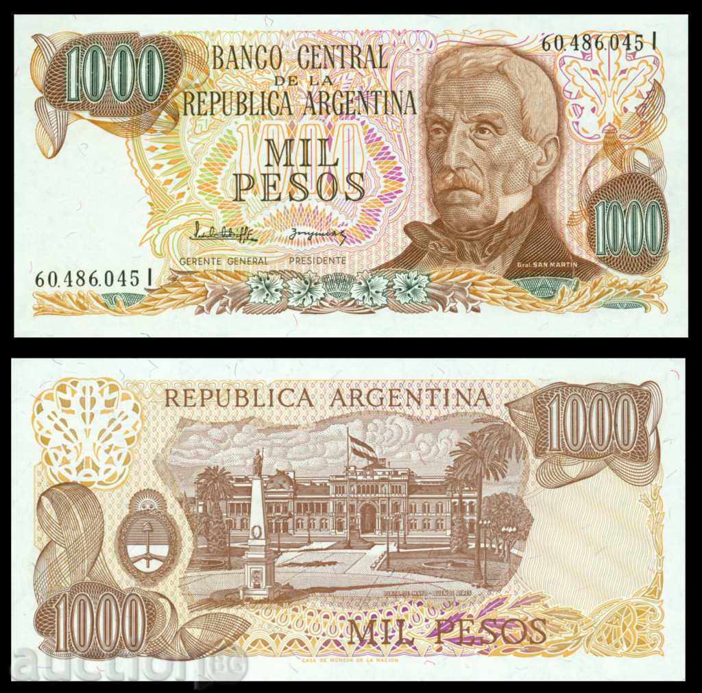 +++ ARGENTINA 1000 Peso P 304D 1976-1983 UNC +++