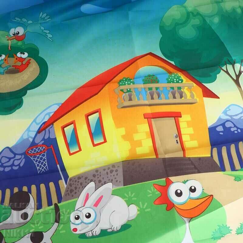 Παιδική ποδιά κάπα για κινούμενες εικόνες για κούρεμα με τιμή 14.00 BGN | € 7.16 Παιδική ποδιά κάπα για κινούμενες εικόνες για κούρεμα με τιμή 14.00 BGN | € 7.16