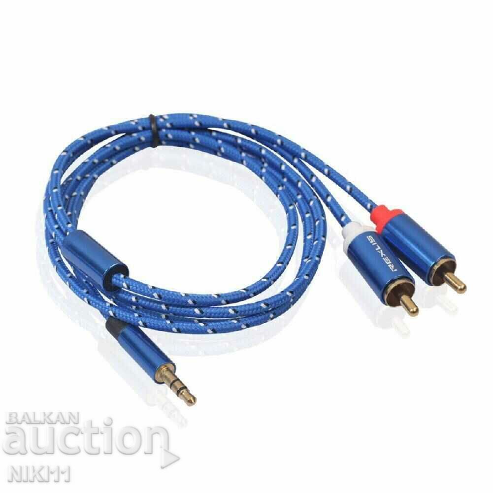 Audio cable Aux 3.5 to 2 RCA length 3 meters with price 16.00 BGN | € 8.18 Audio cable Aux 3.5 to 2 RCA length 3 meters with price 16.00 BGN | € 8.18