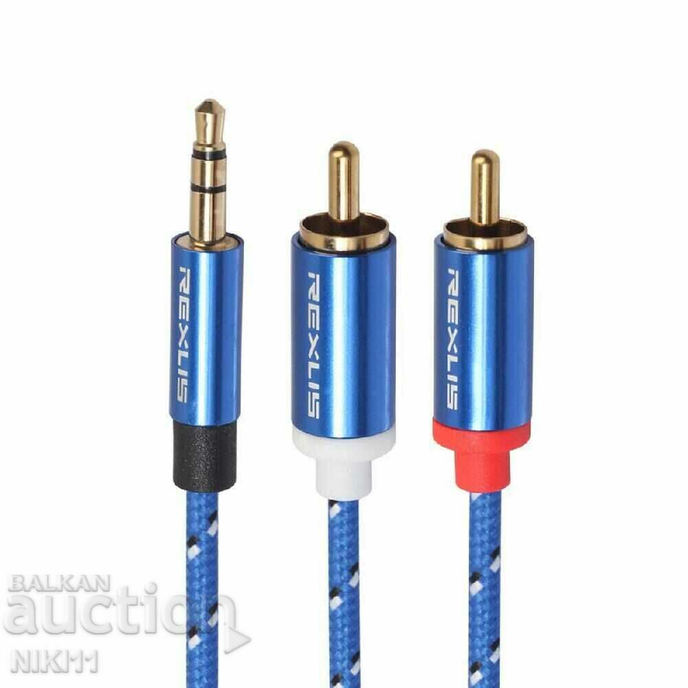 Audio cable Aux 3.5 to 2 RCA length 3 meters