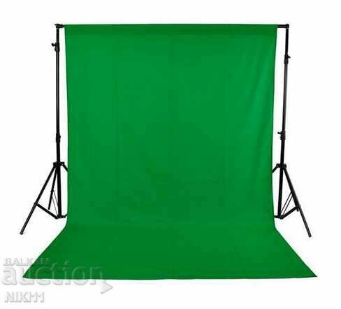 Зелен екран за фото и видео ефекти , зелен фон 1.6 х 2 м.