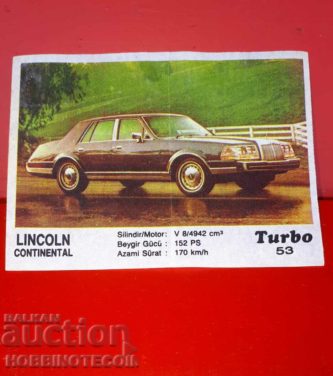 PICTURE TURBO TURBO N 53 LINCOLN CONTINENTAL