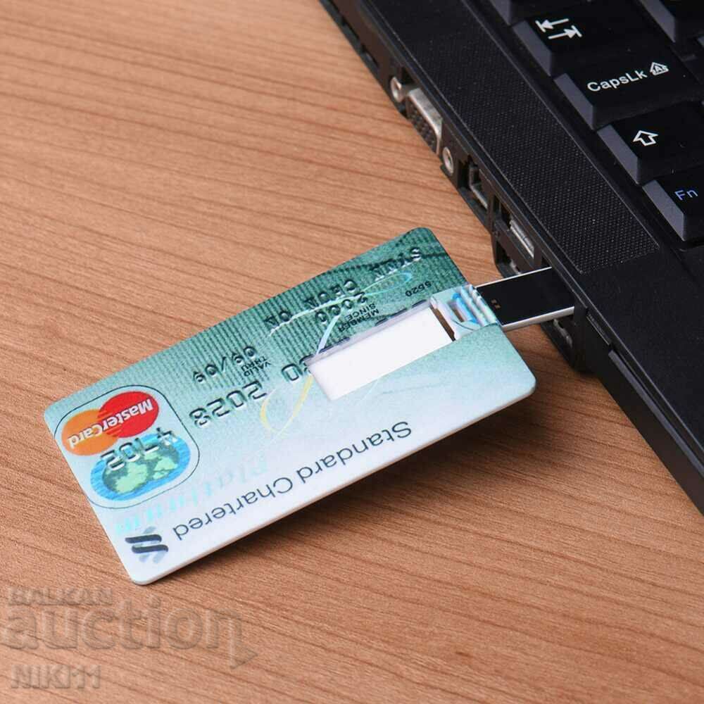 Flash USB 32 GB Card de credit, debit MasterCard