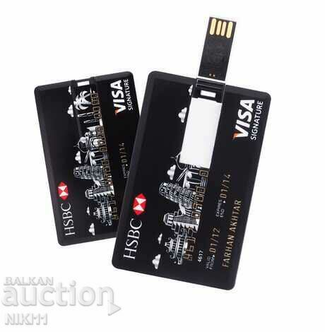 Flash USB 32 GB Credit card, Visa debit card, flash memory with price 22.00 BGN | € 11.25 Flash USB 32 GB Credit card, Visa debit card, flash memory with price 22.00 BGN | € 11.25