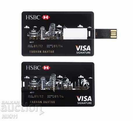 Flash USB 32 GB Credit card, Visa debit card, flash memory
