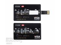 Flash USB 32 GB Credit card, Visa debit card, flash memory
