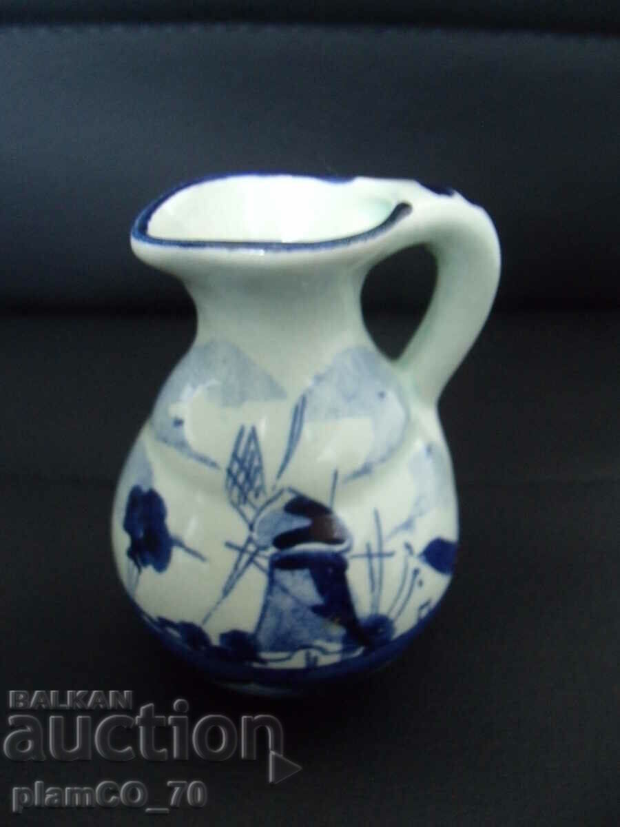Delivery of #*7110 old small porcelain jug - delfts Delivery of #*7110 old small porcelain jug - delfts