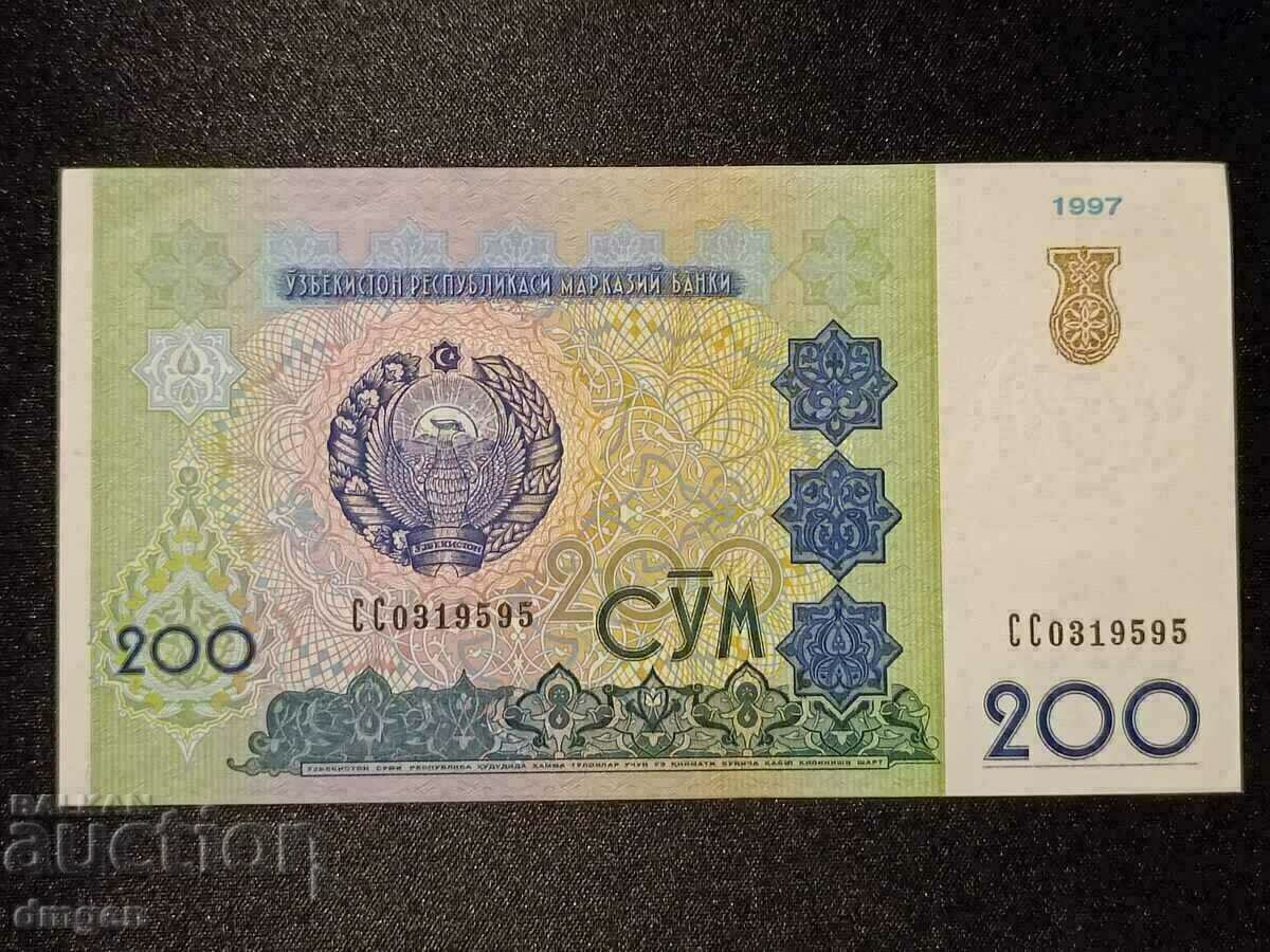 200 soum Uzbekistan UNC