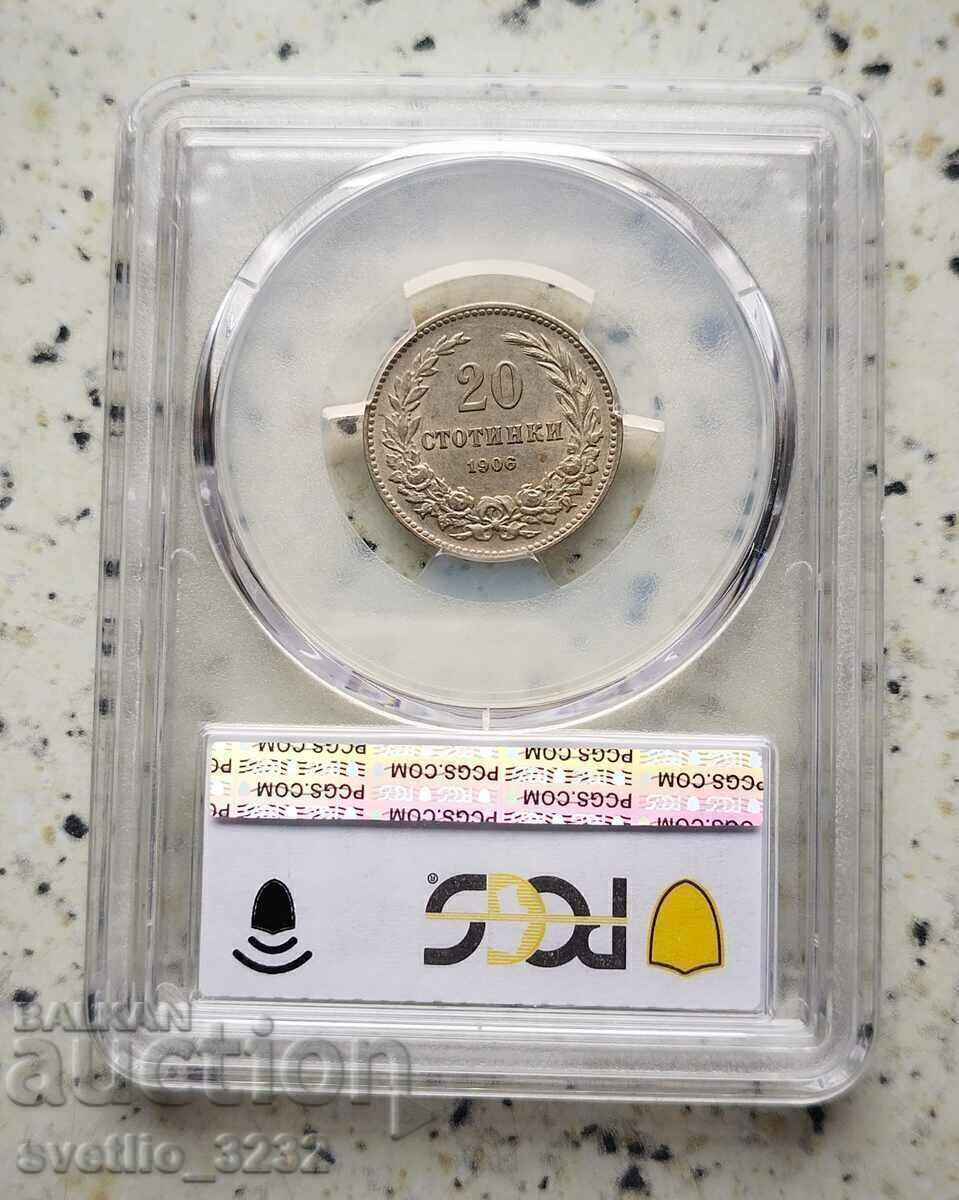 20 Centi 1906 AU 55 PCGS cu preț € 140.00 | 273.82 BGN