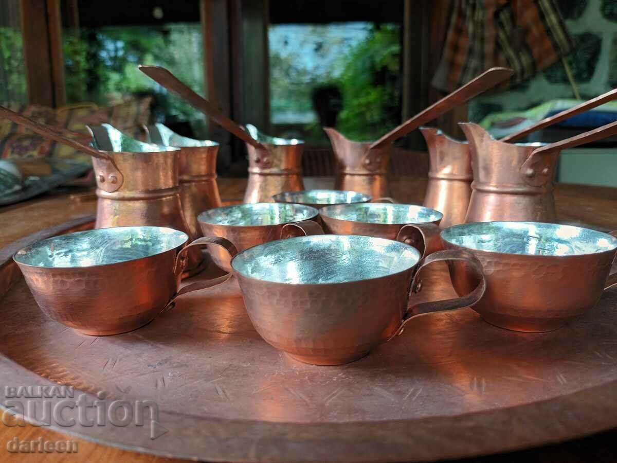 Copper coffee service with price 200.00 BGN | € 102.26