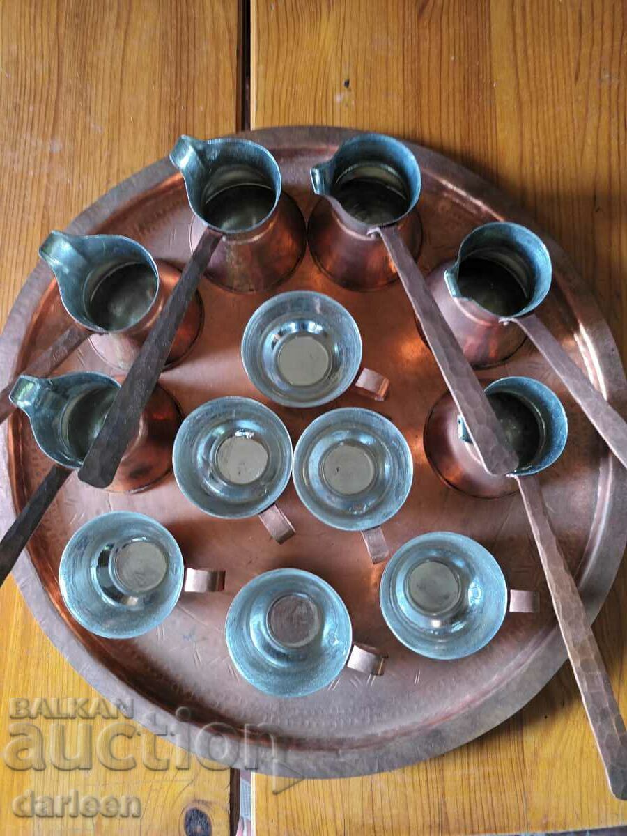 Auction  Copper coffee service