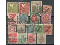 Пощенски марки - микс - лот 102, Райх - 17 броя клеймо