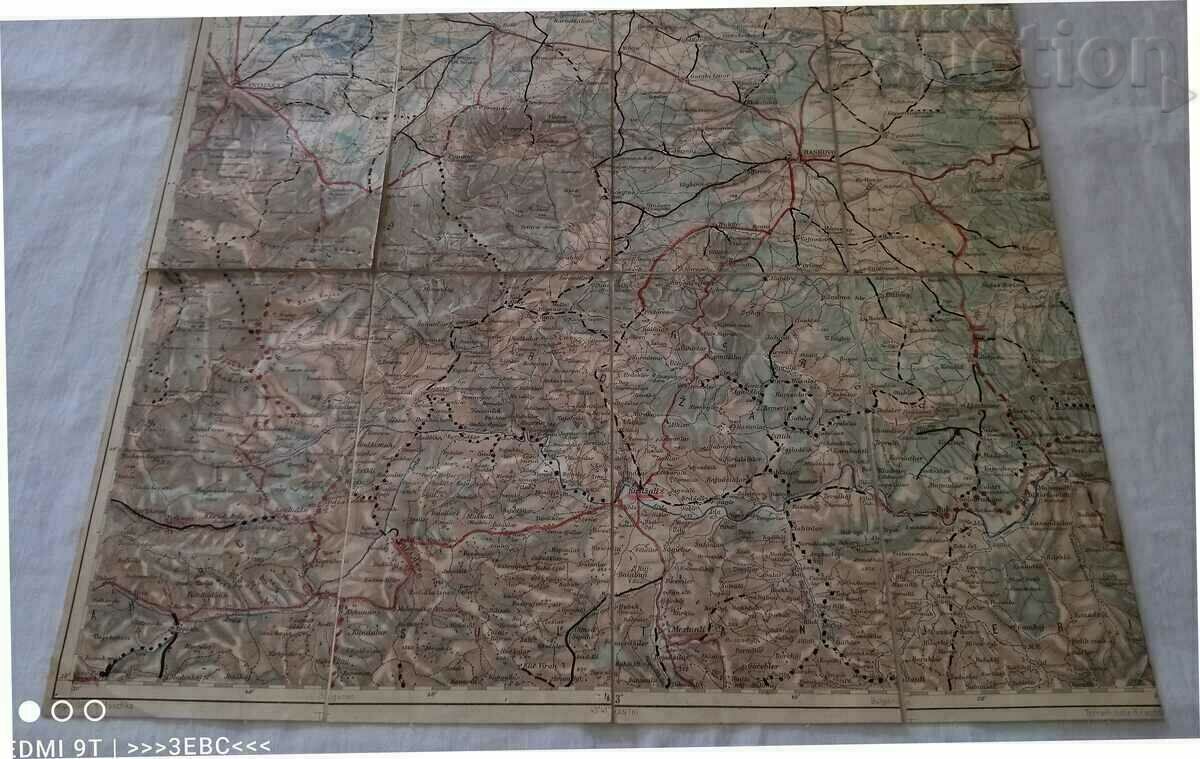 Military Map Headquarters Stara Zagora Haskovo, Localities.. Before 1912-13 with price 89.00 BGN | € 45.50