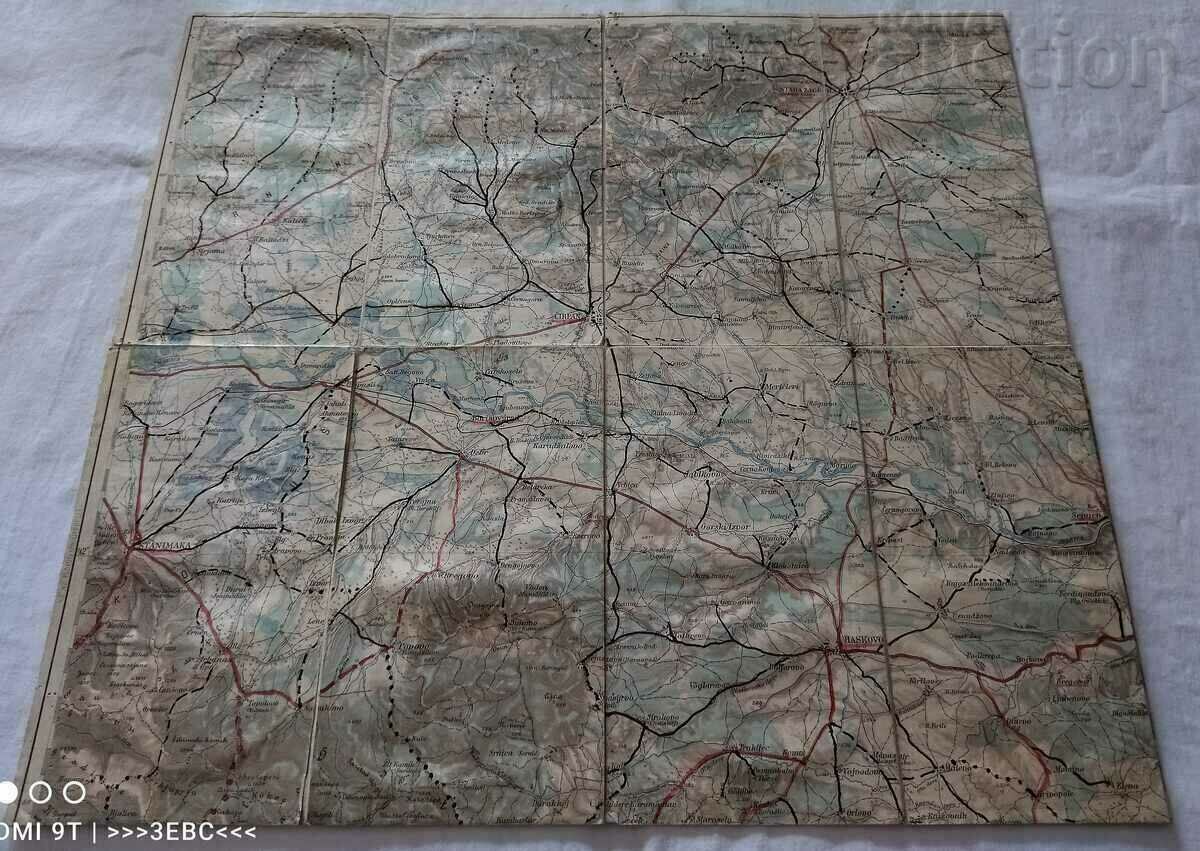 Auction  Military Map Headquarters Stara Zagora Haskovo, Localities.. Before 1912-13