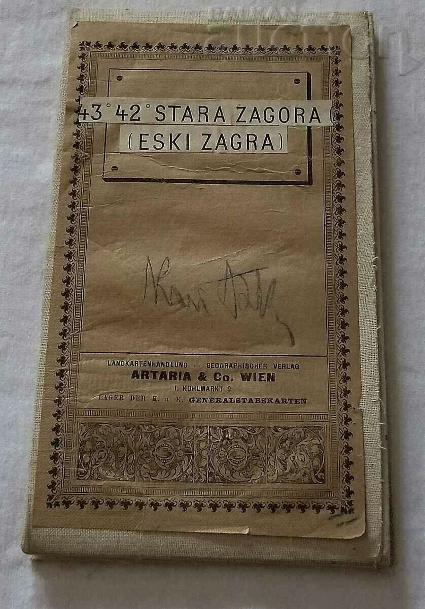 Military Map Headquarters Stara Zagora Haskovo, Localities.. Before 1912-13 - 6