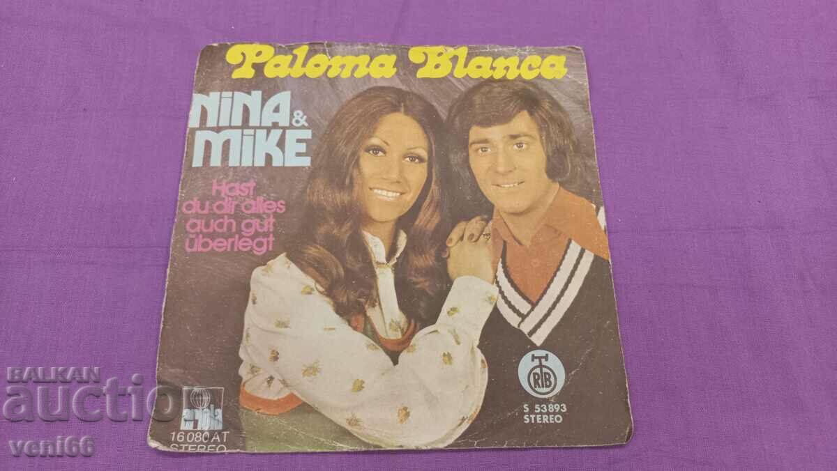 Disc de gramofon - format mic Nina & Mike
