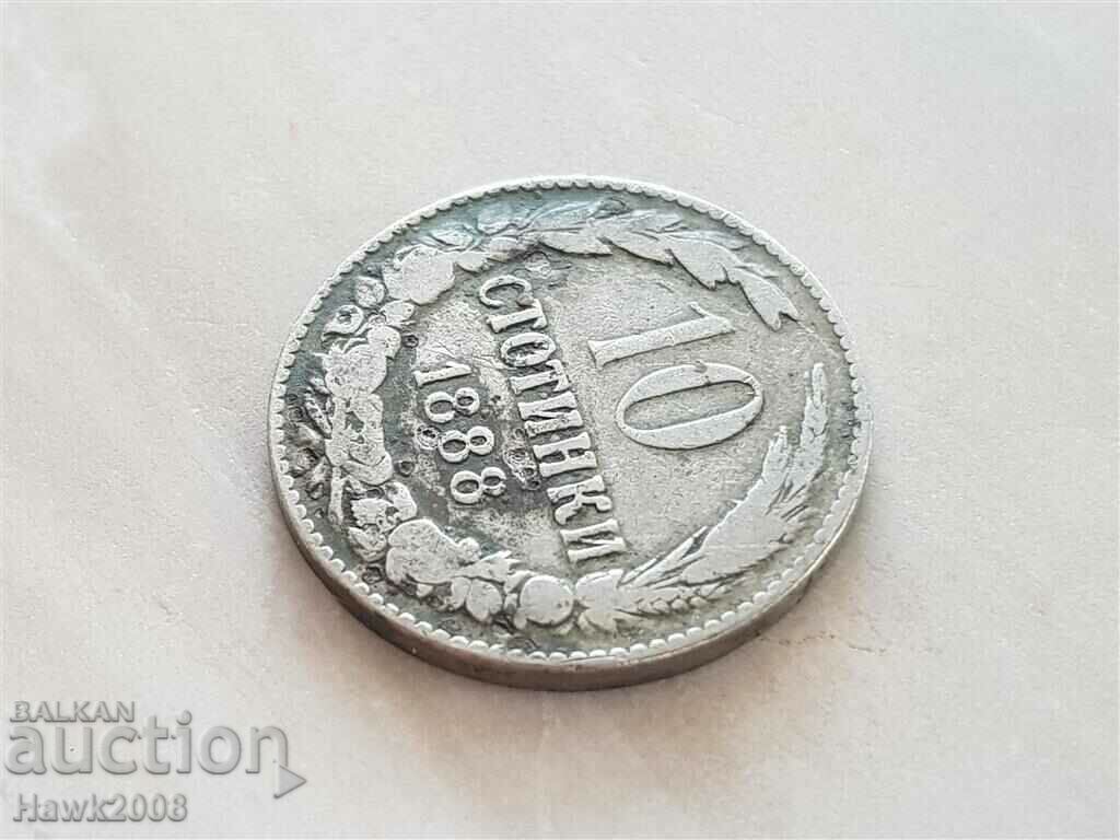 10 cents 1888 Principality of Bulgaria good coin #2 with price 10.00 BGN | € 5.11 10 cents 1888 Principality of Bulgaria good coin #2 with price 10.00 BGN | € 5.11