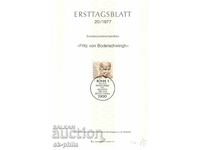 Първодневен официален лист - Фриц фон Боделшвинг