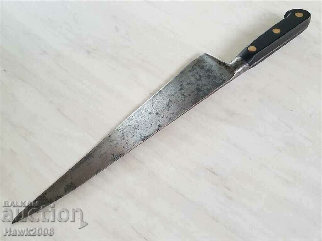 Unique old interesting quality forged knife bronze rivets with price 170.00 BGN | € 86.92 Unique old interesting quality forged knife bronze rivets with price 170.00 BGN | € 86.92