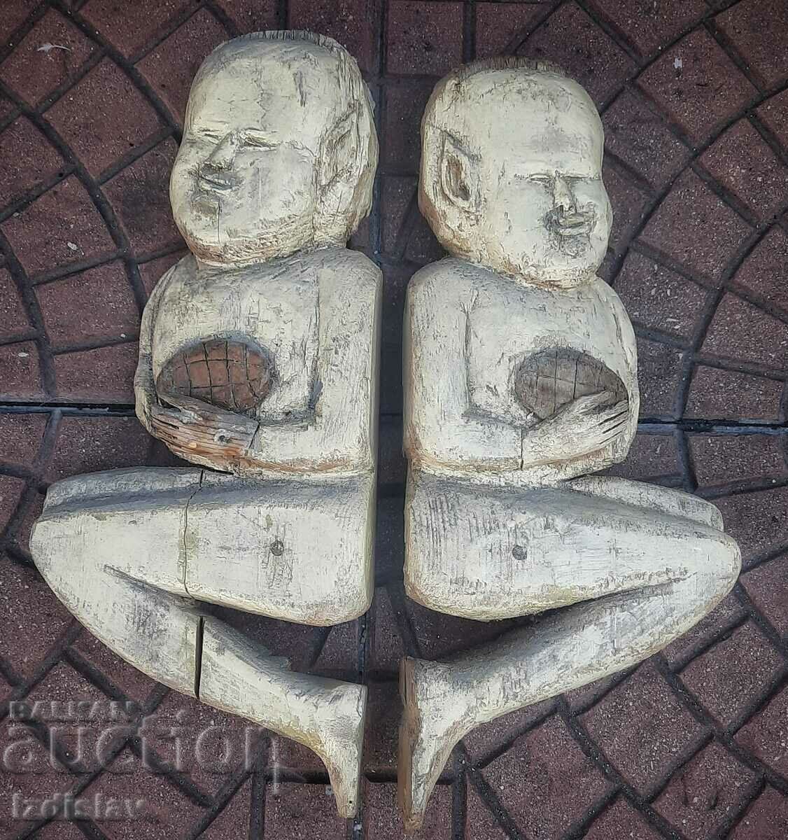 Two original wooden sculptures