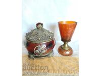 Bulgarian Social Artifacts Jewelry Box and Cup From the 70s