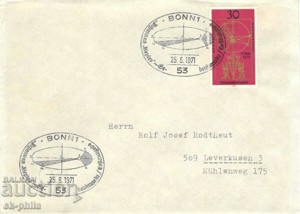 Пощенски плик - Първи ден - Йохан Кеплер