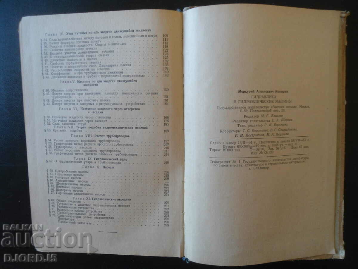 Auction Hydraulics and hydraulic machinery Auction Hydraulics and hydraulic machinery