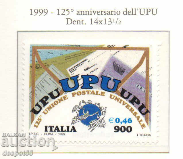 1999. Ιταλία. 125 χρόνια της Παγκόσμιας Ταχυδρομικής Ένωσης - UPU.
