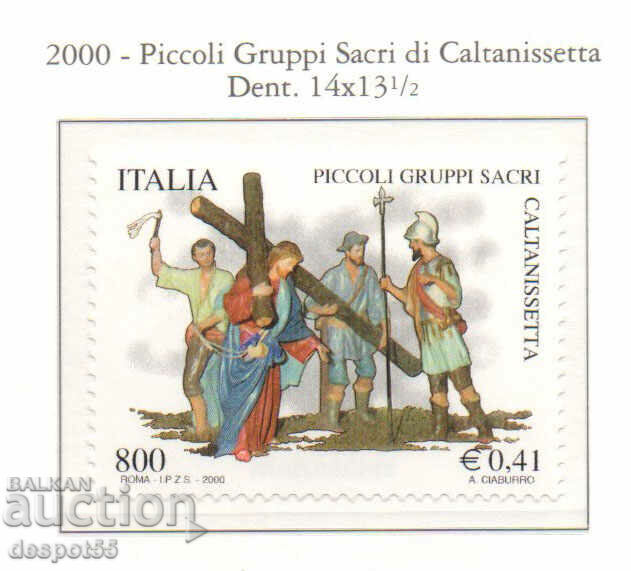 2000. Ιταλία. Πίνακας - "Piccoli Gruppi Sacri" του Caltanisse.