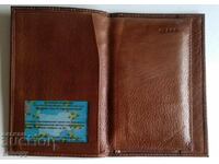 Leather wallet for passport and Club Cordobo cards