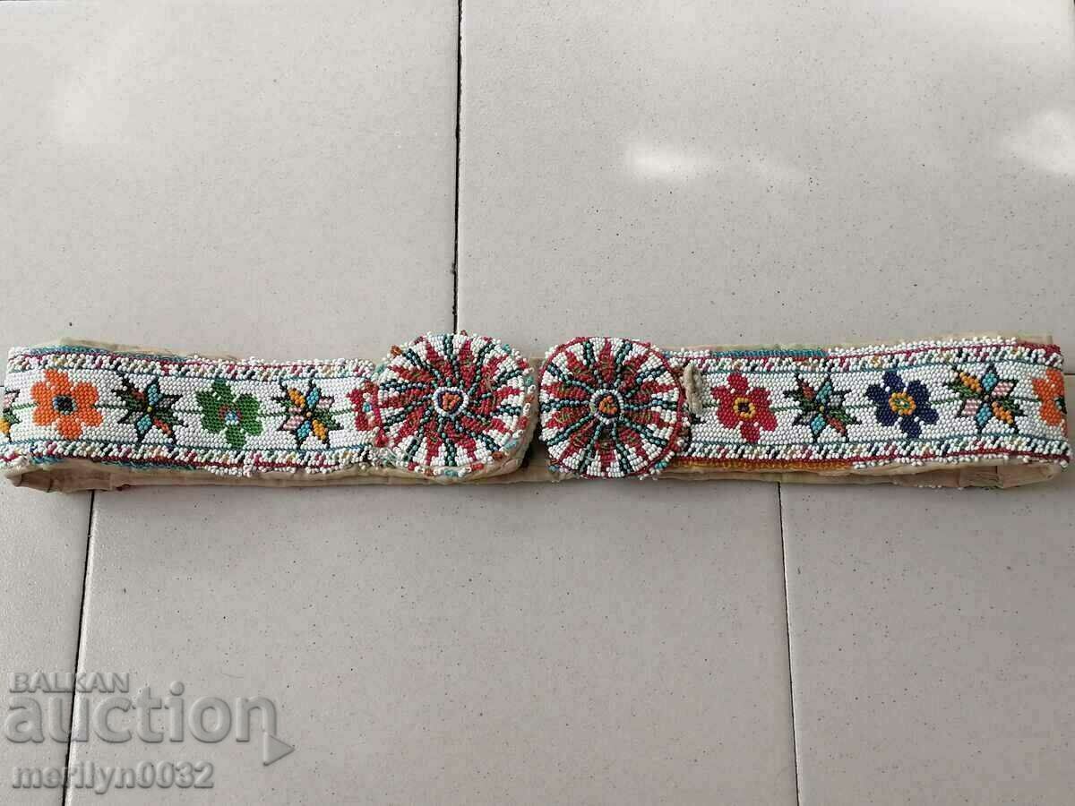 Beaded belt, beaded cuffs, early 20th century with price 456.00 BGN | € 233.15 Beaded belt, beaded cuffs, early 20th century with price 456.00 BGN | € 233.15