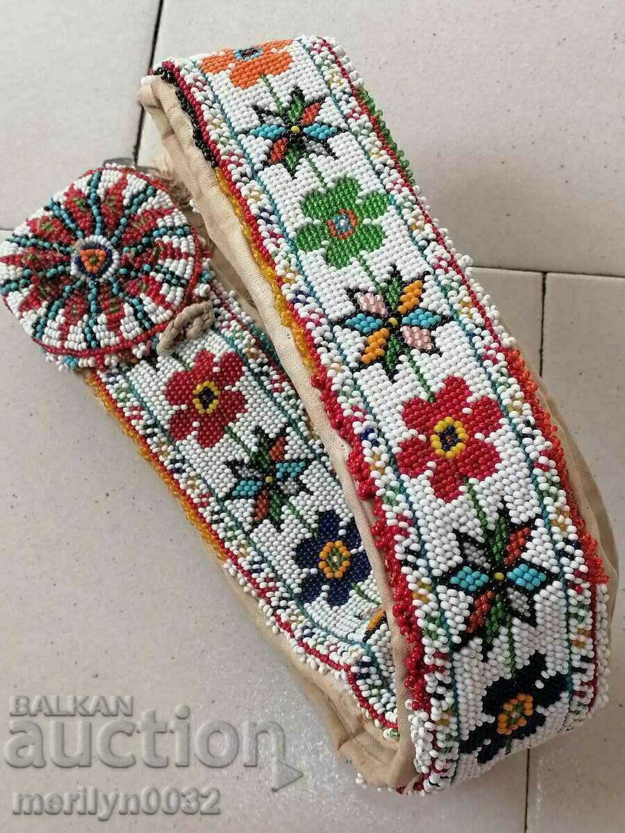 Beaded belt, beaded cuffs, early 20th century - 6 Beaded belt, beaded cuffs, early 20th century - 6