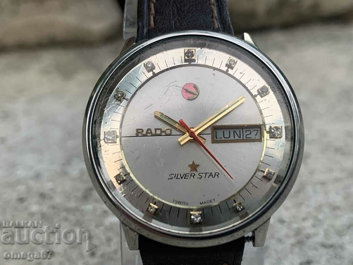 Auction  Rado silver star-men's wristwatch