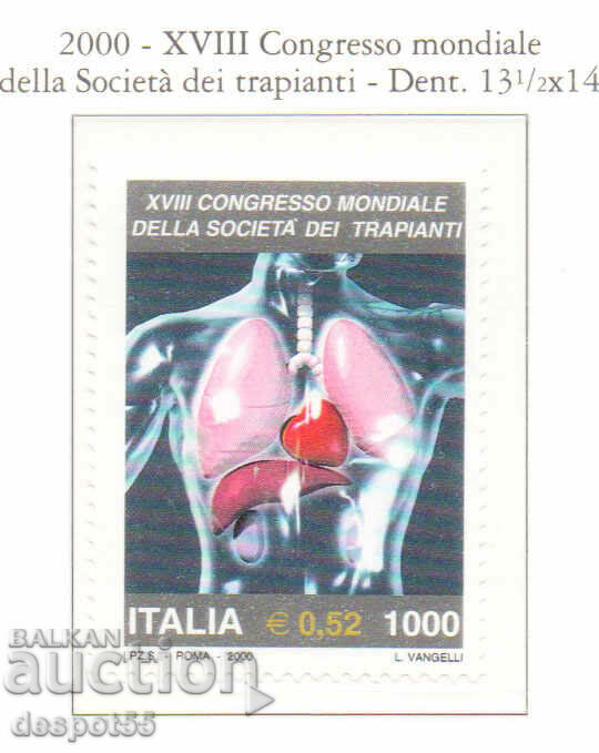 2000. Italia. Al 18-lea Congres al Societății de Transplant.