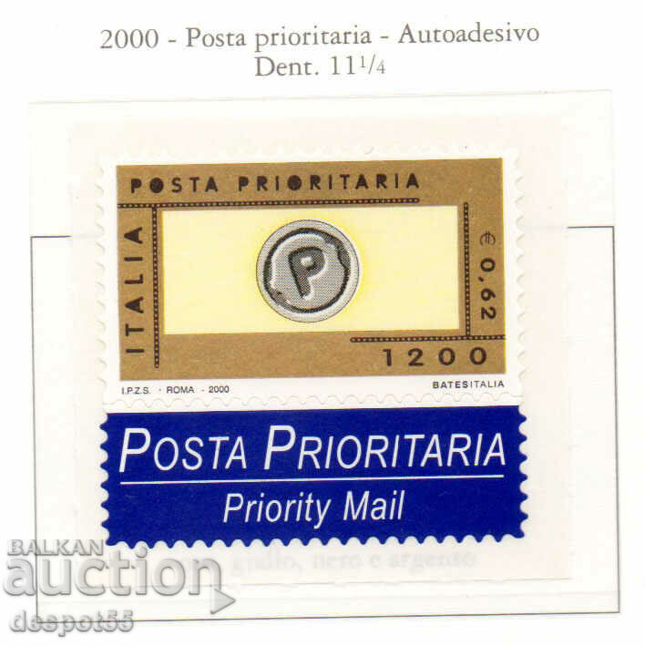 2000. Italy. Priority mail.