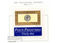 2000. Italy. Priority mail.