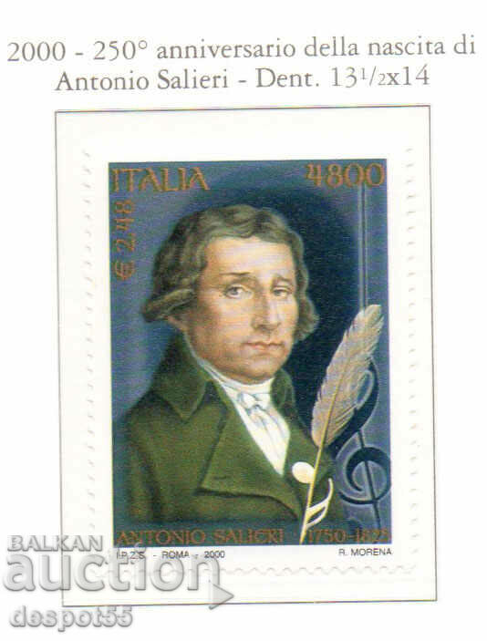 2000. Italia. 250 de ani de la nașterea lui Antonio Salieri.