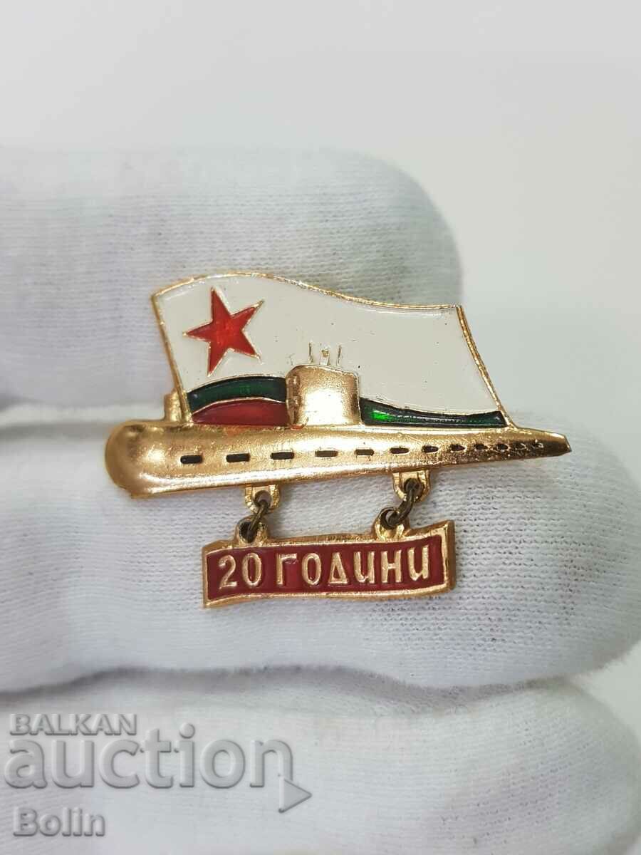 Rare Bulgarian communist submarine badge 1970-1980