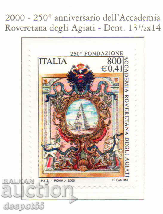 2000. Ιταλία. Η ίδρυση της Ακαδημίας Roveretana Aghiati.