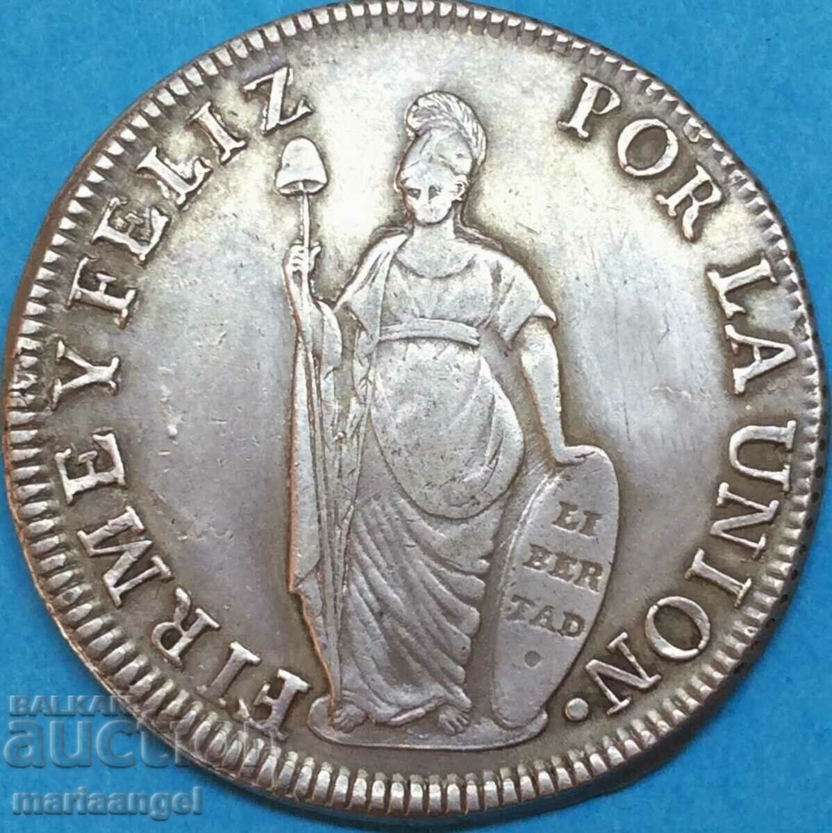 Перу 8 реала 1833 26,79г сребро