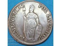 Peru 8 reales 1833 26.79g silver