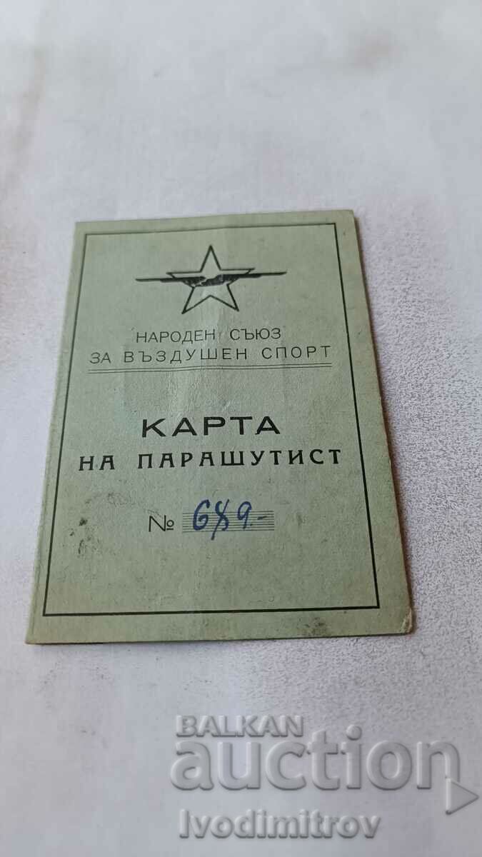 Κάρτα Αλεξιπτωτιστών Εθνικής Ένωσης Αεραθλημάτων 1949