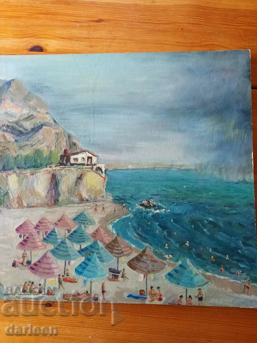 Delivery of On the beach, oil/phaser