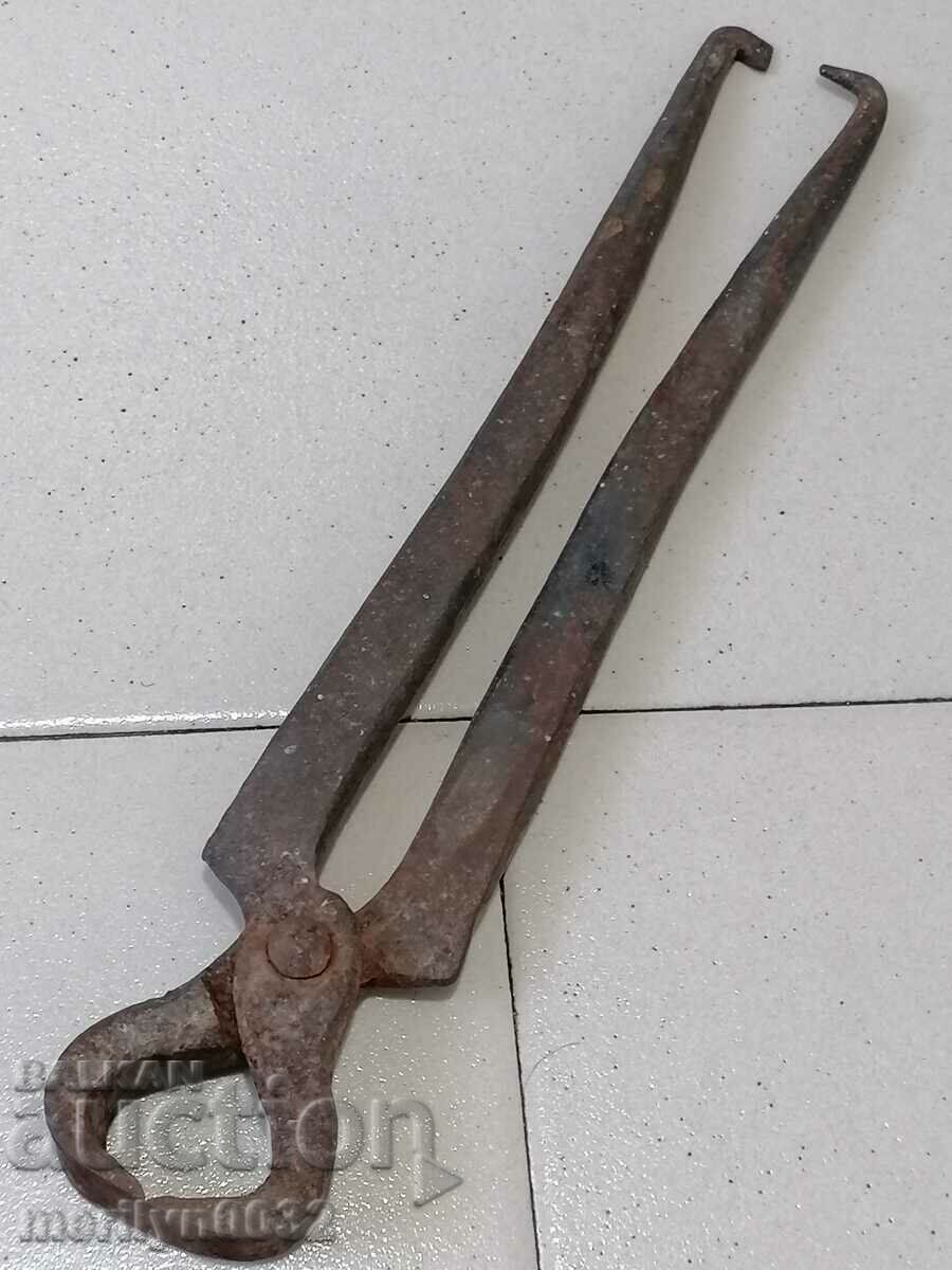 Old pliers, wrought iron, pincers tool