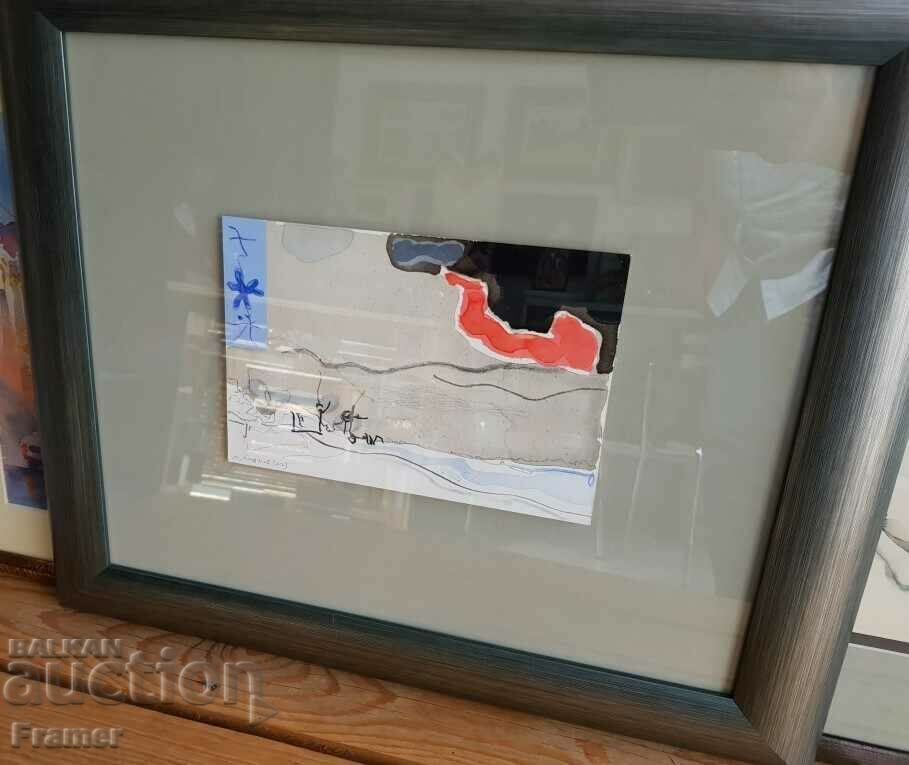 Milko Bozhkov watercolor original 13/100 from the book Hey there - 6 Milko Bozhkov watercolor original 13/100 from the book Hey there - 6