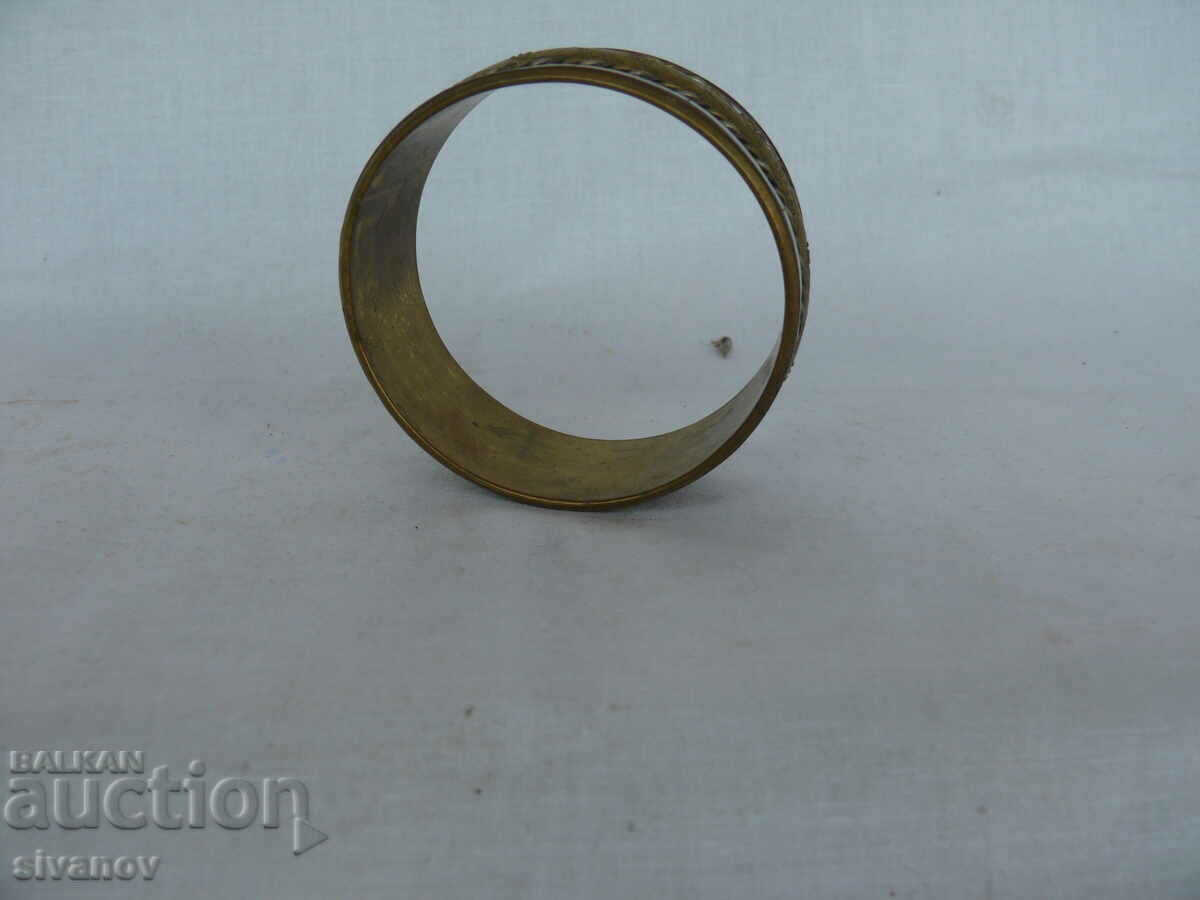 Auction Interesting old brass bracelet with mother of pearl #1553 Auction Interesting old brass bracelet with mother of pearl #1553