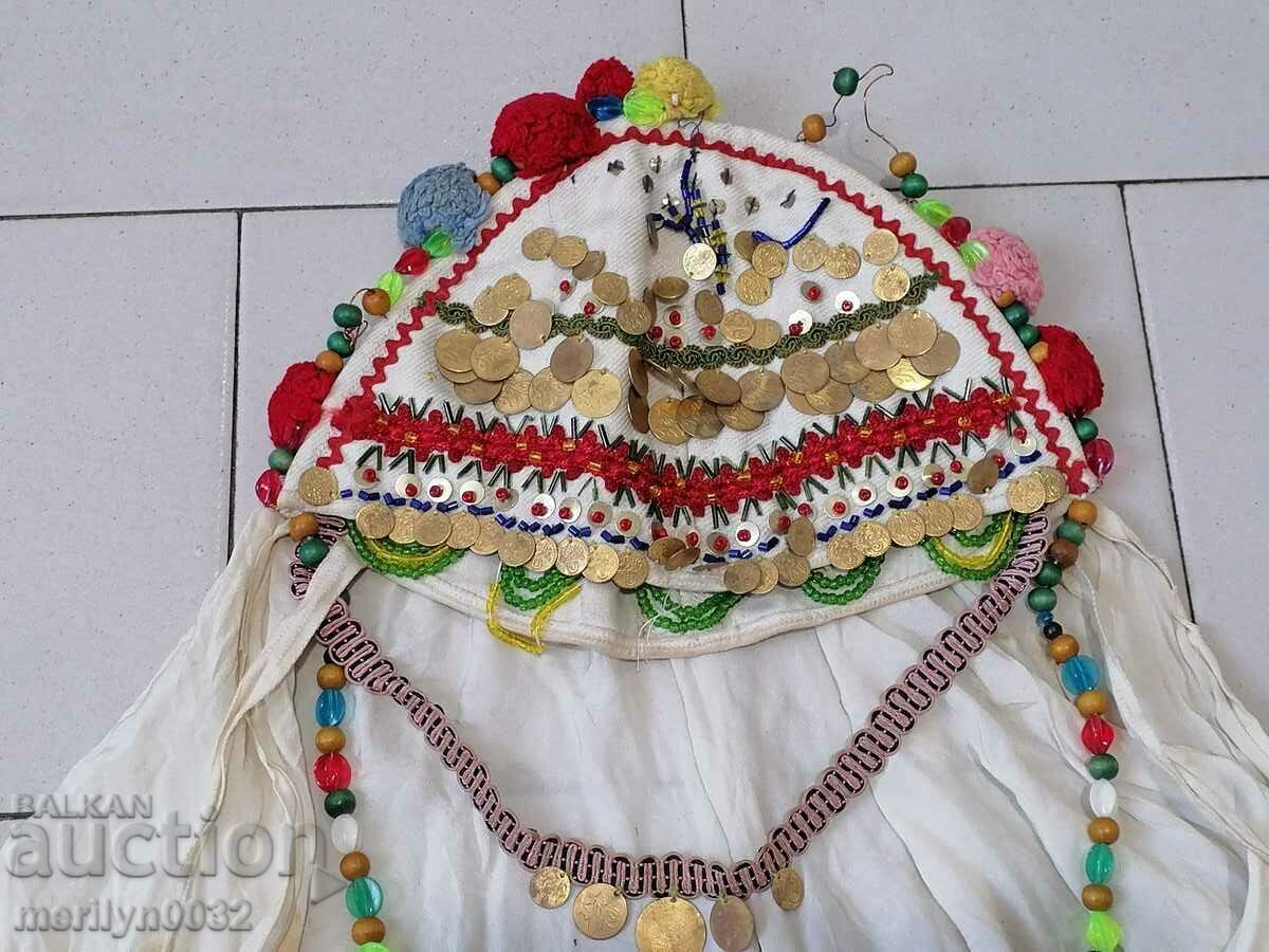 Κασκόλ με χάντρες, φούντες, νομίσματα, κοστούμι με χάντρες, αρχές 20ου αιώνα - 6