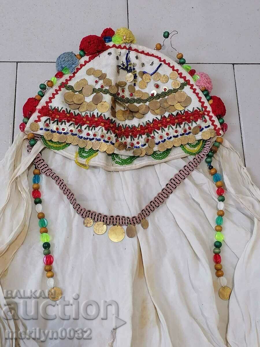 Κασκόλ με χάντρες, φούντες, νομίσματα, κοστούμι με χάντρες, αρχές 20ου αιώνα - 7